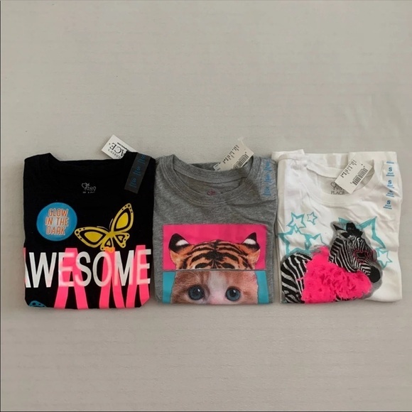(NWT) The Children’s Place Girl's (3) T-Shirt Bundle, Size: 5/6 - Picture 9 of 9